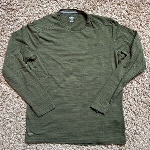 Men’s Athletic Works Dri-Fit Tee; Army Green; Size S (34/36)